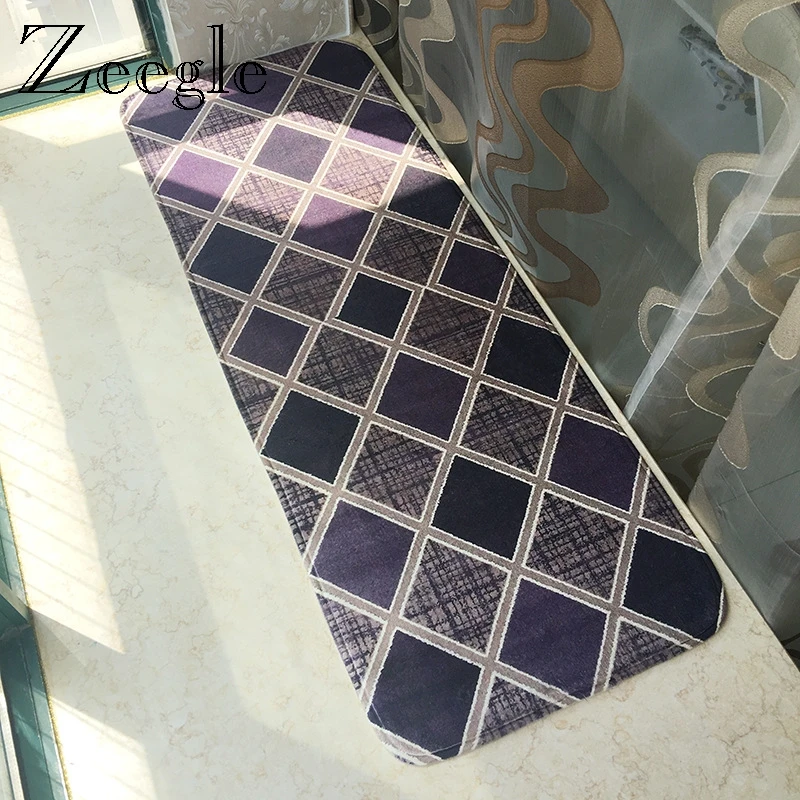 Zeegle 3D печатные коридорные коврики для прихожей длинные кухонные мягкие