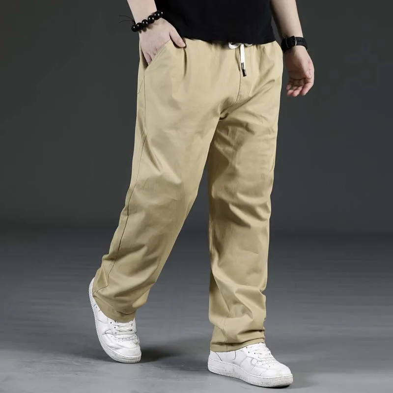 Большой Размеры хип-хоп брюки Для мужчин s бегунов Брюки прямые свободные