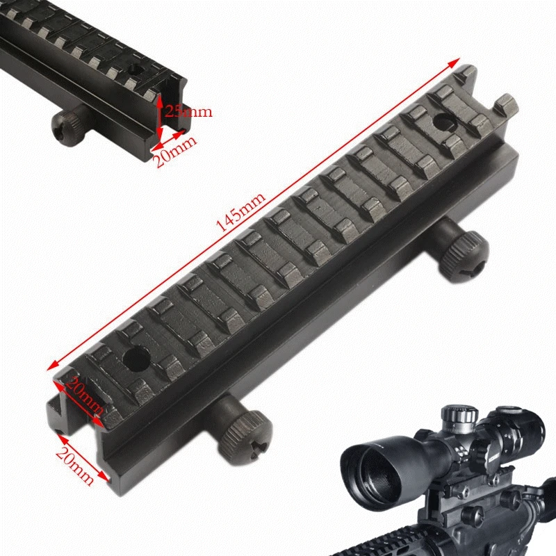 MIZUGIWA AR Riser Mount Weaver Picatinny High Profile See Thru 20 мм с 13 слотами Rail Flat Top Gun|riser mount|weaver picatinnyweaver