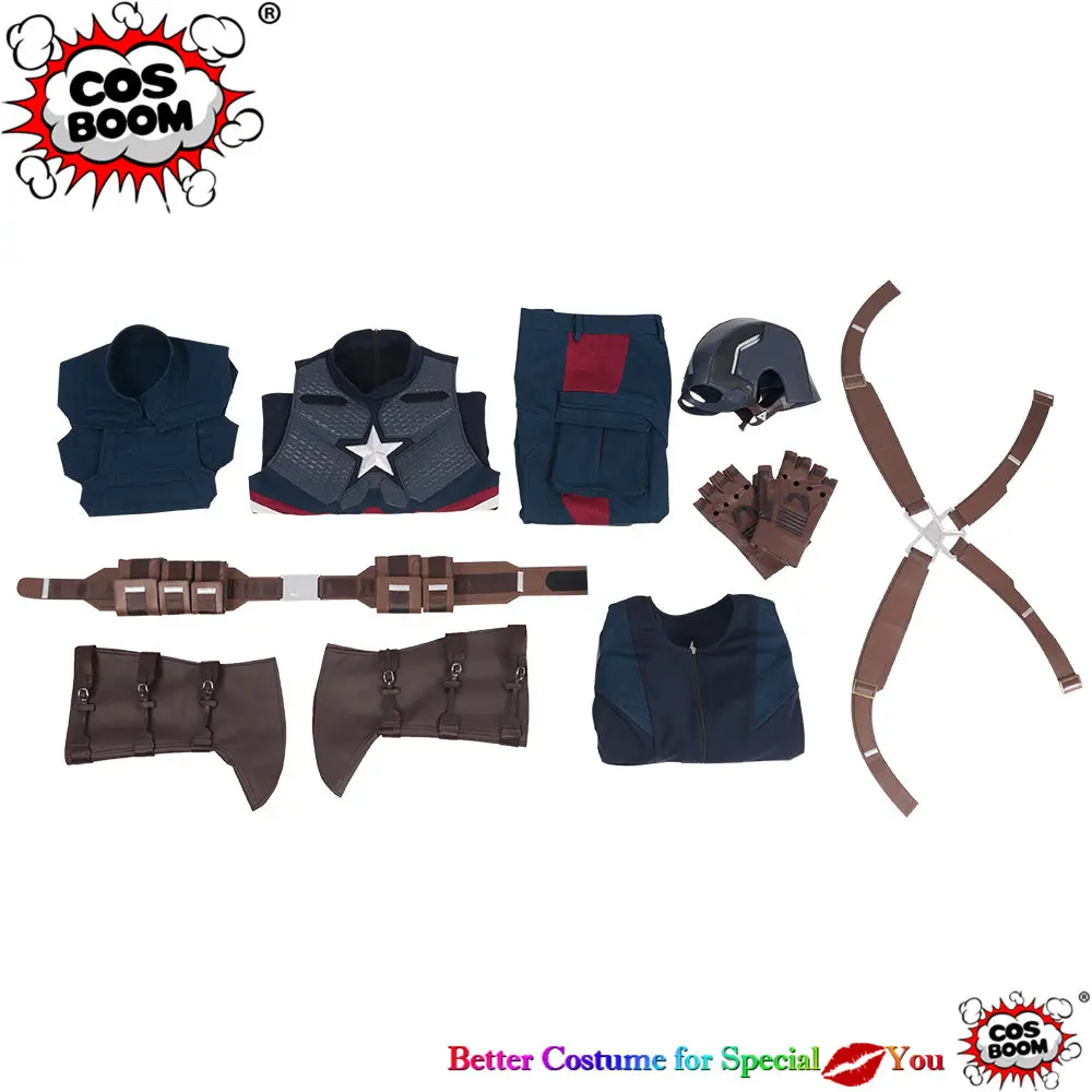COSBOOM новинка Капитан Америка Мстители костюм для косплея мужской карнавальный на