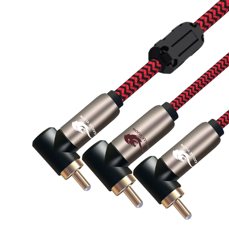 Hi Fi RCA сплиттер Y образный кабель для усилителя сабвуфера декодер звуковая