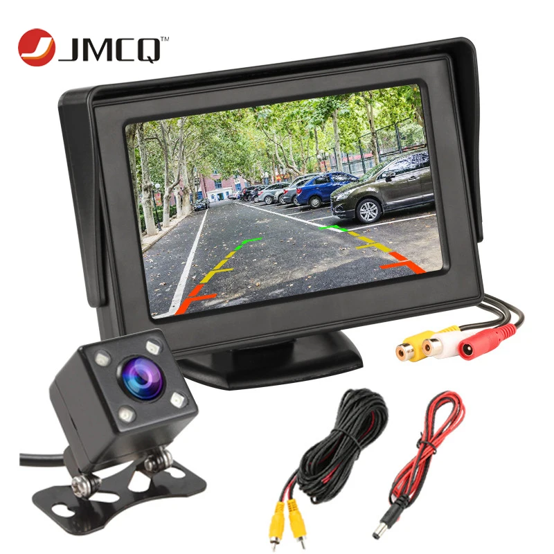JMCQ 4,3 дюймов TFT lcd монитор автомобиля монитор дисплей обратная камера парковочная система для автомобиля заднего вида Мониторы NTSC PAL
