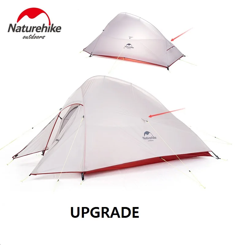 Naturehike Cloud Up Series 1 2 3 человека Сверхлегкий тент снаряжение для лагеря 20D нейлон