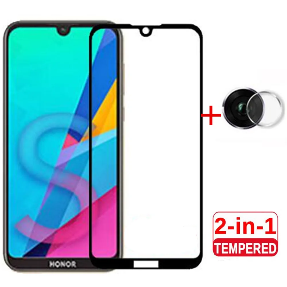 2 в 1 стекло для объектива камеры Huawei Honor 8S KSA LX9 полное покрытие Закаленное