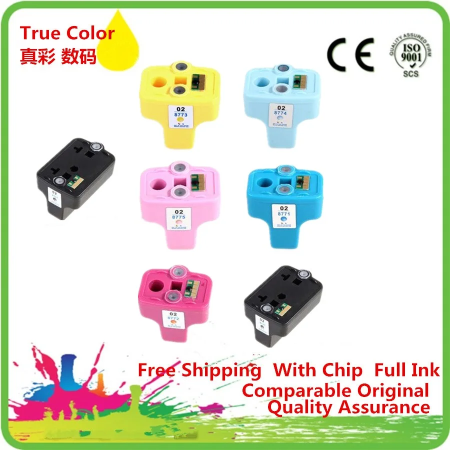 

Replacement Ink Cartridges For 02 XL 02XL HP02 HP02XL C8721WN Photosmart C5140 C5150 C5170 C5173 C5175 C5177 C5180 C5183