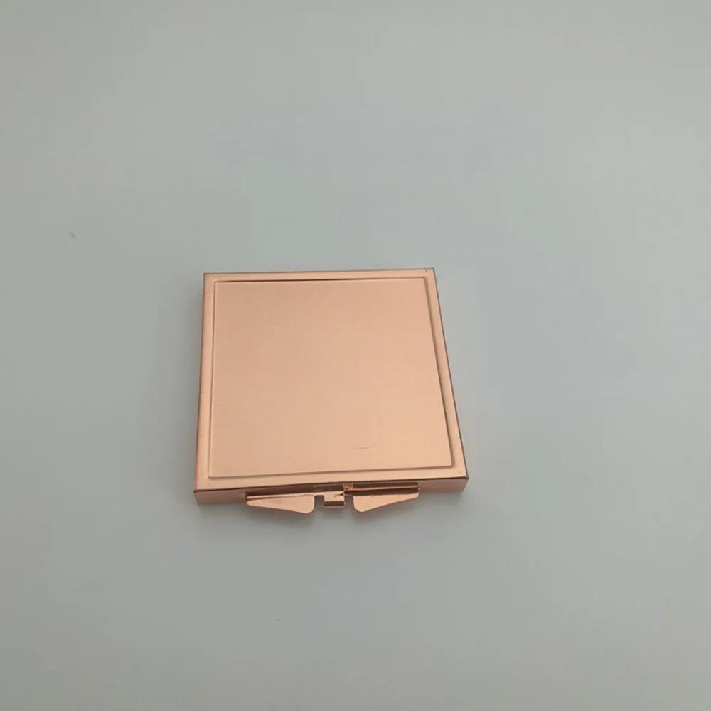 square Мини зеркальная квадратная форма для девушек, портативная Двусторонняя зеркальная Складная карманная сумка, компактное зеркало для нанесения макияжа, Прямая поставка, подарок - Цвет: square