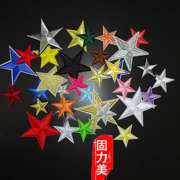 10set 360pcs 10 комплектов = 360 шт многоразовый Размер патчи для одежда из железа на одежде Аппликации значок полосы Алмазная пентаграмма наклейки - Цвет: 10set 360pcs