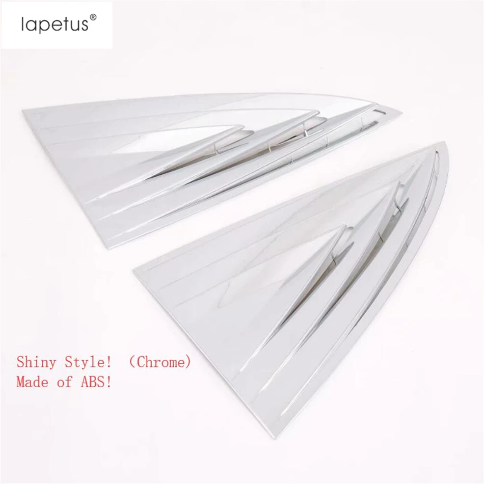 Lapetus Accessories For Tesla Model 3 2018 - 2021 ABS Rear Tail Louver Window Windshield Spoiler Triangle Wing Cover Trim | Автомобили и