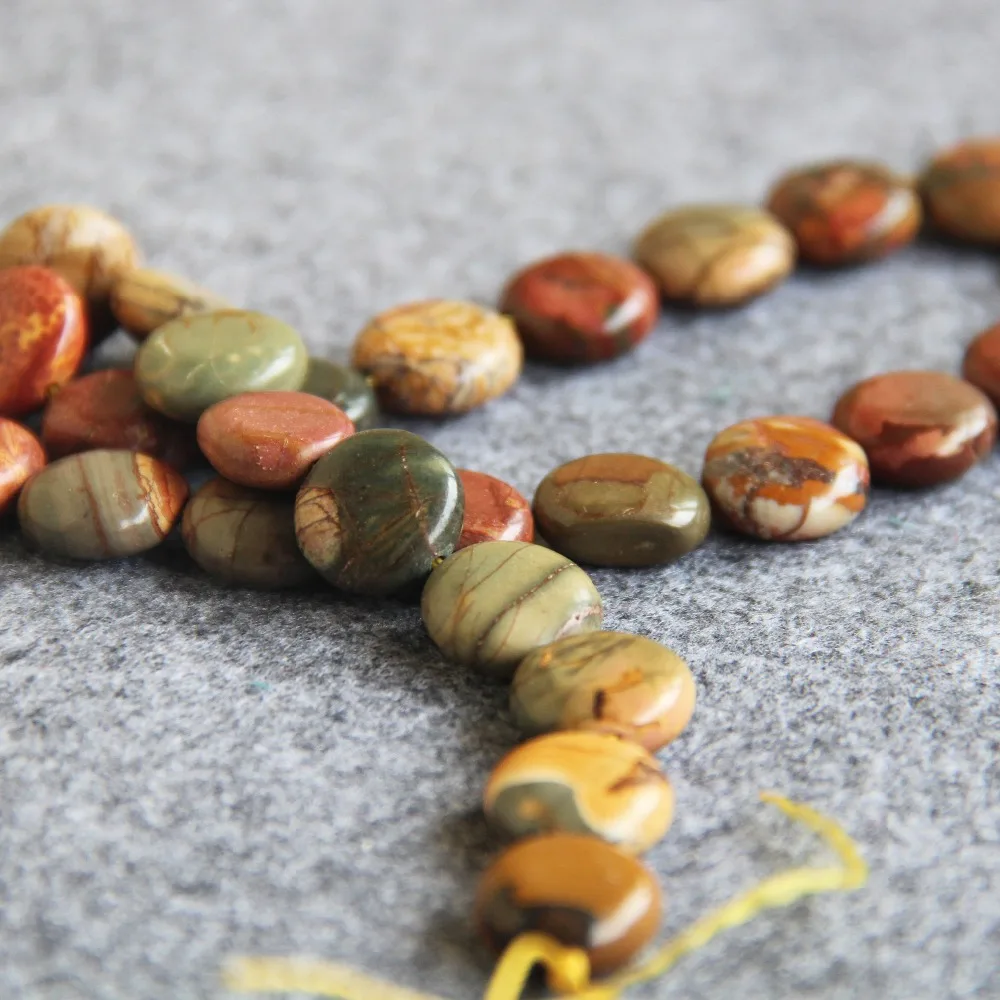 

2019 New For Necklace&Bracelet 14mm Multicolor Natural Picasso Beads Round DIY Stone Accessory Parts 15inch New Jewelry Making