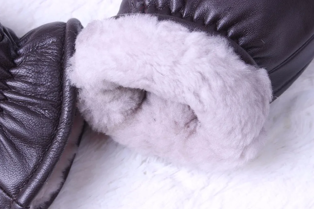 Перчатки Linhaoshengyue из натурального меха для женщин и мужчин натуральная овчина |