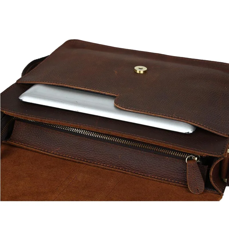Весть Для мужчин женские сумки кожаный портфель A4 docu t Книга сумка Браун