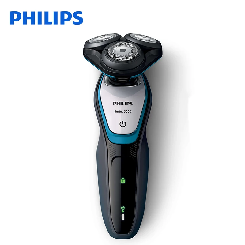 Оригинальные профессиональные электробритвы Philips S5090, вращающиеся, перезаряжаемые, с 3D плавающими головками, моющиеся для мужчин, электрическая бритва