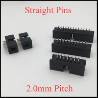 dc3 8p 10p 14p 16p 8 10 14 16 pins 2 0mm pitch straight double row double spaced connector idc isp jtag male header socket box