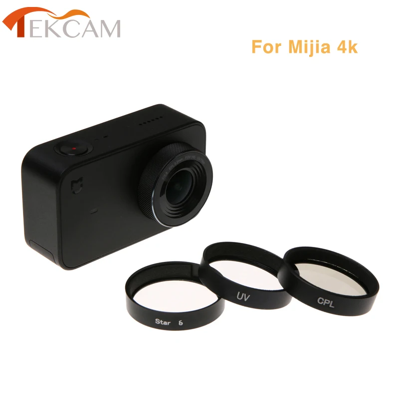 Tekcam для экшн камеры Xiaomi Mijia 4k UV/CPL/ND/STAR 6 Фильтр Защитный Объектив мини 4k|Чехлы