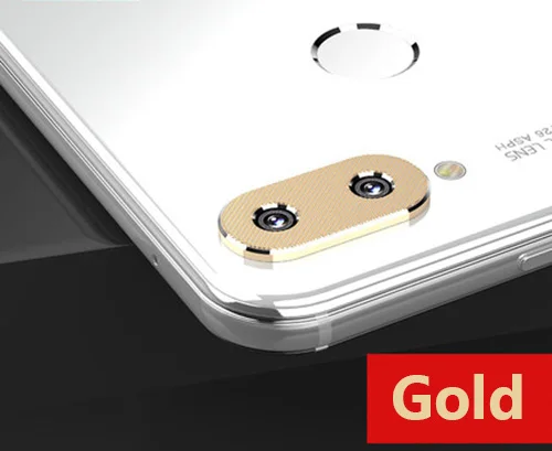 Gold Алюминиевый кольцевой защитный чехол для камеры заднего вида для huawei P20 Lite Nova 3 3i 3e для Honor Play, круглая защитная задняя крышка для объектива - Цвет: Gold