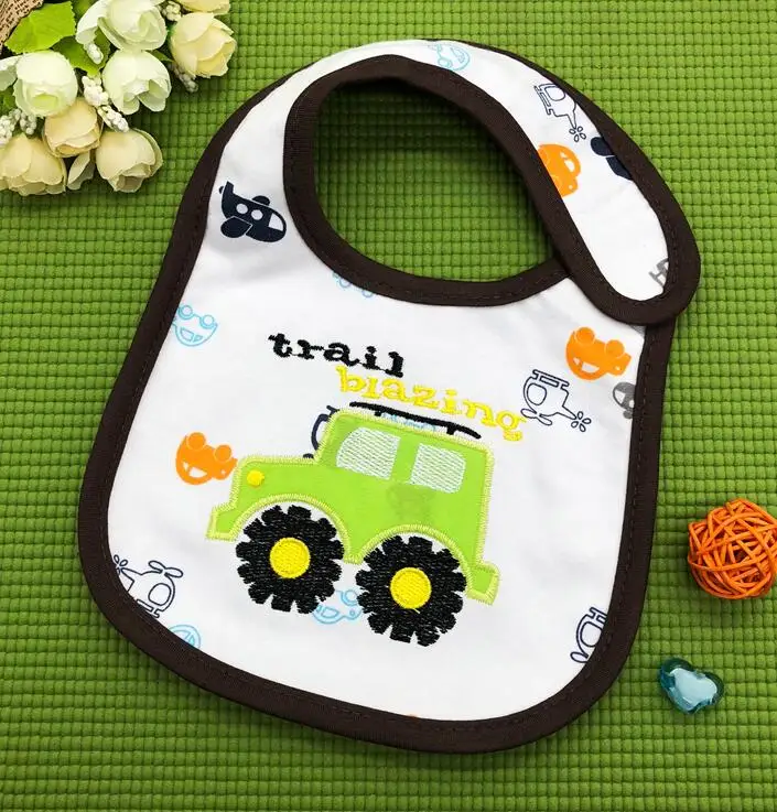 I Bebe Bibs Baberos Babador Bavoir водонепроницаемый милый мультфильм вышивка печать дети мультфильм отрыжка ткань 6-24 месяцев DS19 - Цвет: I