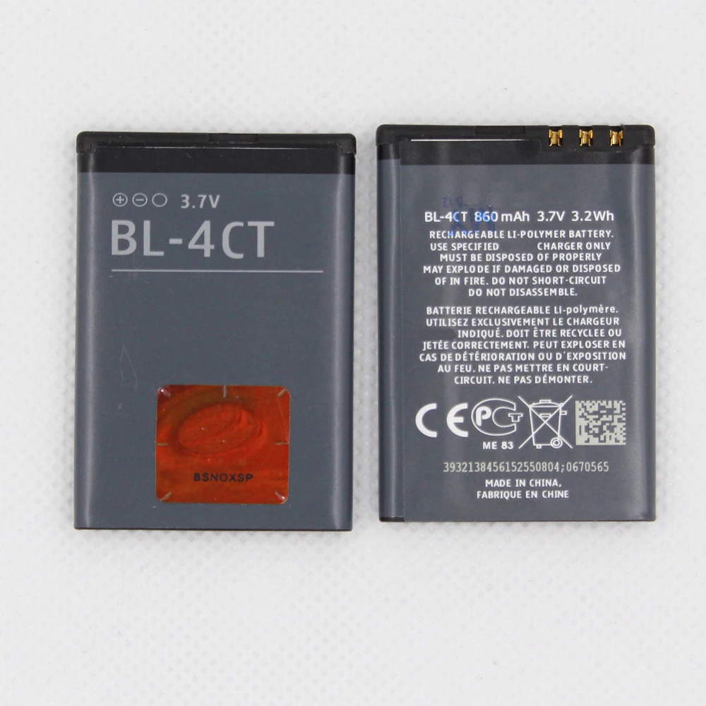 10 шт./лот 860 мАч BL-4CT аккумулятор для NOKIA 5310 6700s 7310c 5630 7230 X3 | Мобильные телефоны и