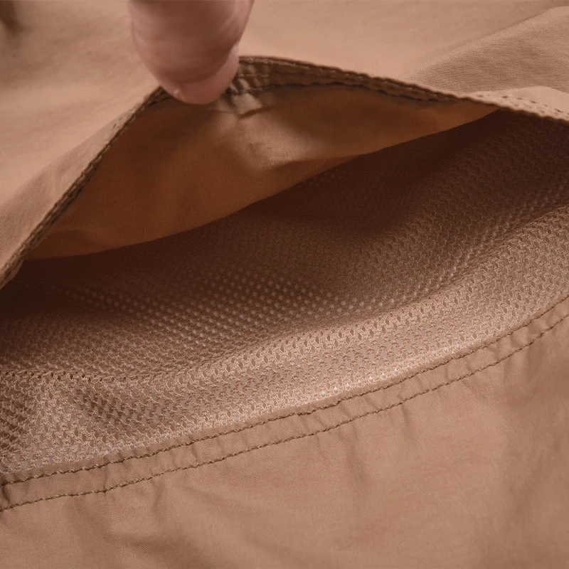 Мужская быстросохнущая рубашка MEGE серая дышащая с коротким рукавом для походов