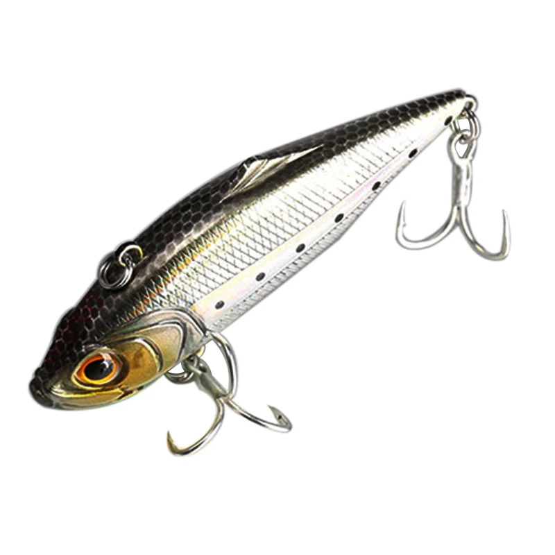 75mm 27.2g color4 Kingdom fishing Приманка Тонущая VIB 75 мм 21,5 г/27,2 г, 60 мм 10,9 г/14,3 г жесткая приманка рыболовные снасти шесть цветов модель 5504 - Цвет: 75mm 27.2g color4