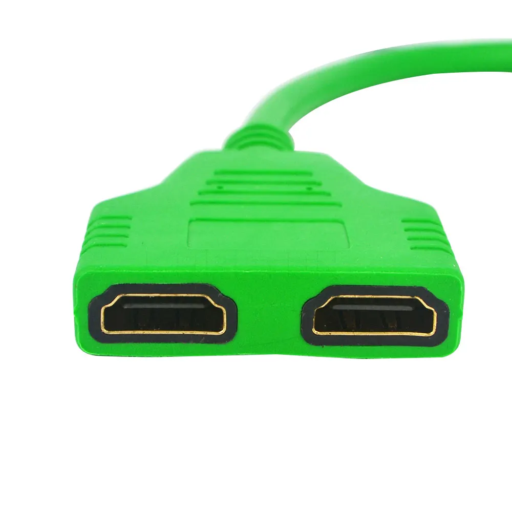 Kebidu совместимому с HDMI 1 Мужской двойной совместимых 2 Женский Y сплиттер адаптер