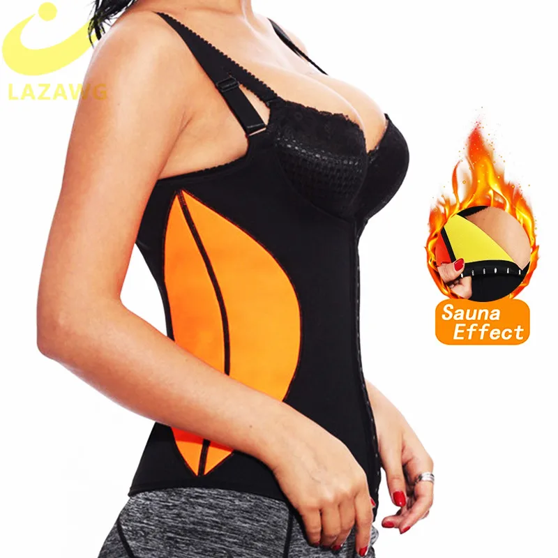 Lazawg Для женщин для талии Cincher для живота Управление Пояс Горячая неопрена Пот Топ регулируемый крючок для всего тела жилет Модные Цвет корсет для занятий спортом