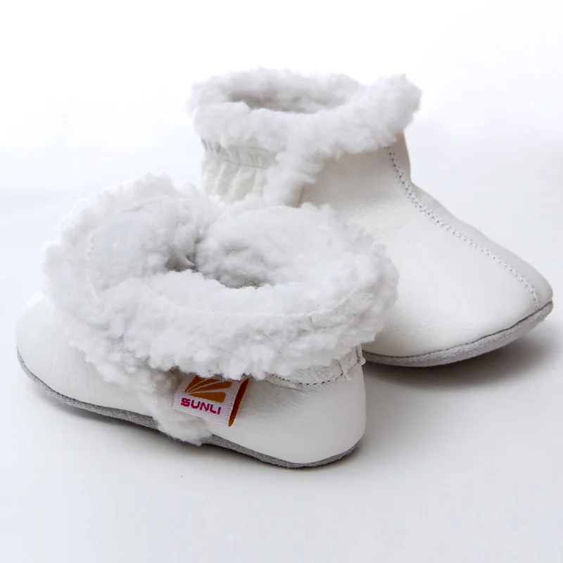 ботинки для девочки зима Кожа младенца сапоги зимние снегоступы ребенка девочек