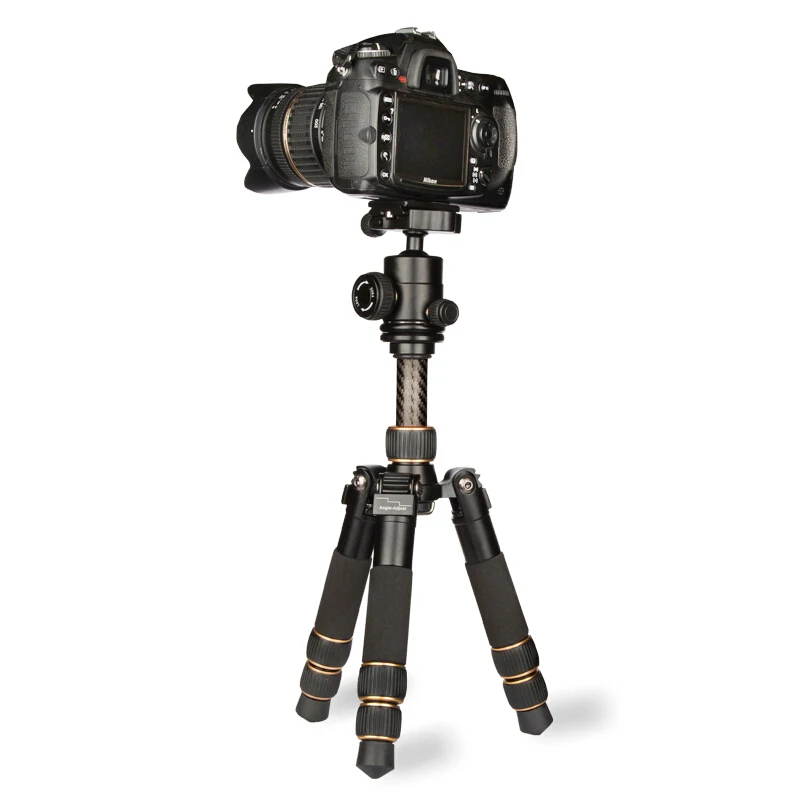 QZSD Q166C 20 см складной настольный мини-штатив из углеродного волокна для камеры