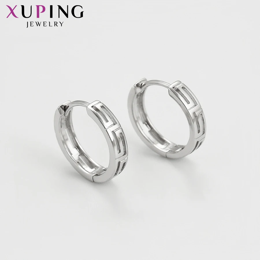 Xuping модные серьги для женщин круглой формы ювелирные обручи День Святого