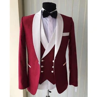 classic slim groomsmen shawl lapel groom tuxedos men suits weddingprom best man blazer jacketpantstievest a228