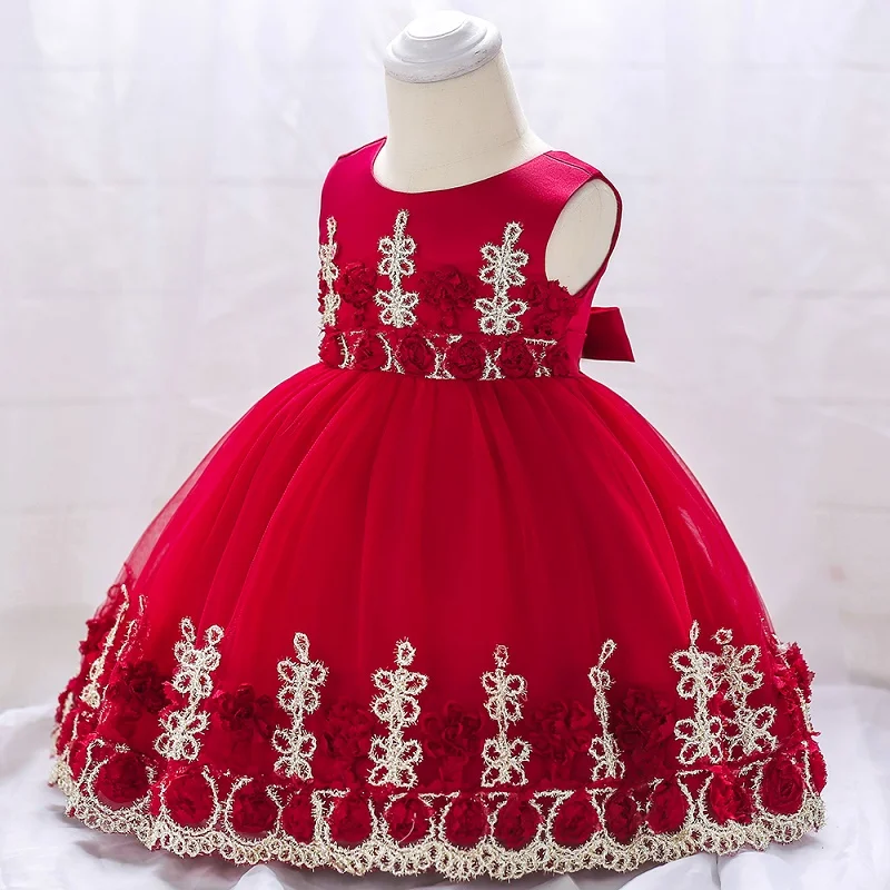 BOTEZAI fashion new lace baby girl dress 9M-24M female birthday party princess | Детская одежда и обувь