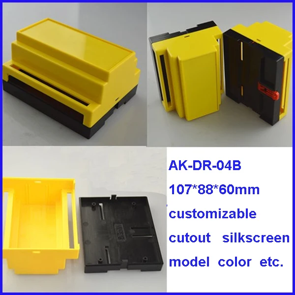 Бесплатная доставка Пластиковый корпус для PCB din rail (1 шт.) 107*88*60 мм diy outlet box 2014 Новый