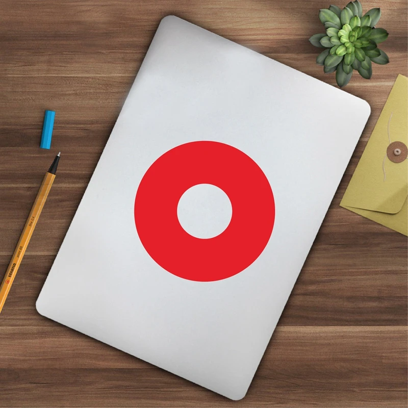 Виниловая наклейка в виде красного пончика для украшения автомобильного окна