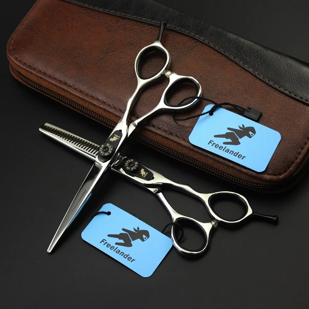 

6.0in. Freelander Profissional Hairdressing Scissors The circular blade Protect the baby Barber Shears High Quality Salon