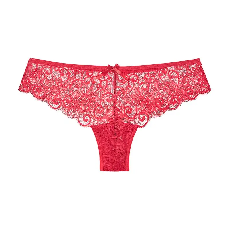 Red Panties Трусы женские танга пикантный прозрачный кружевной нижнее белье дамские Стринги женское белье T-Back String - Цвет: Red Panties