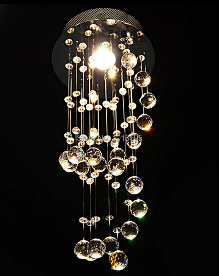 Современная хрустальная люстра потолочное крепление осветительная лампа D20cm x