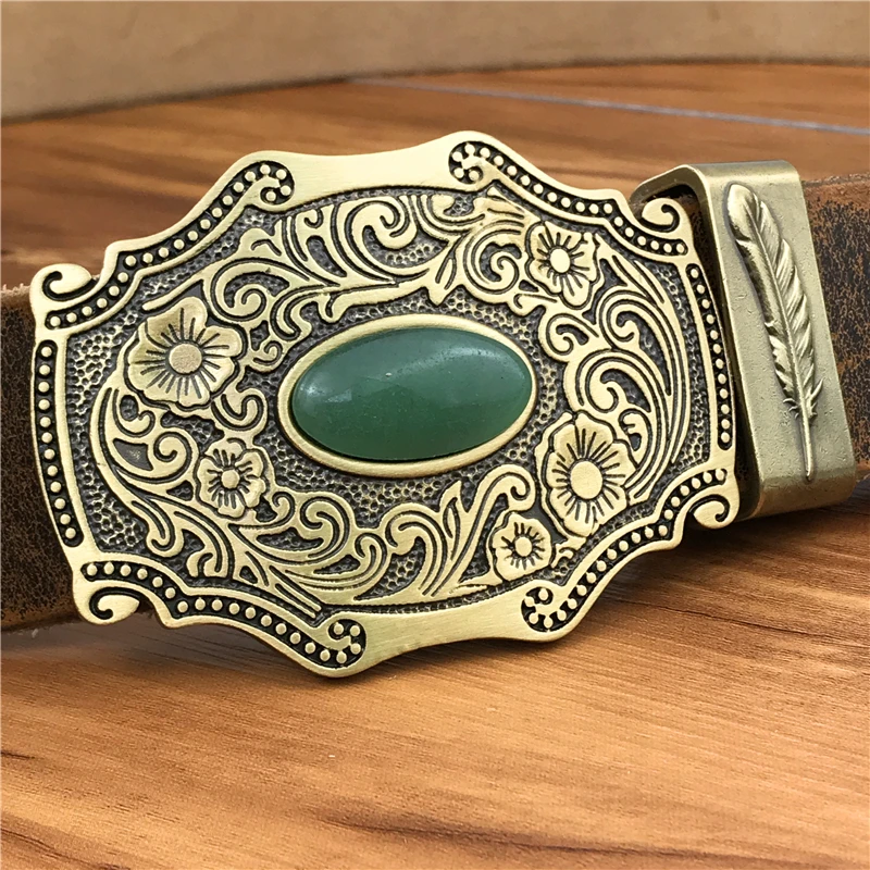Роскошный винтажный латунный ремень с пряжкой мужской Ceinture Homme желтый кожаный