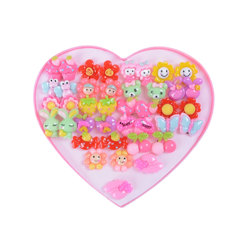 20 шт. детские серьги-Клипсы из сплава с кристаллами | Украшения и аксессуары