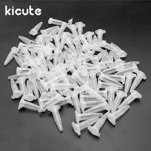 Kicute 100 шт пробирки для центрифуги прозрачные полипропиленовые Градуированные пробирки 0,5 мл флакон с защелкой колпачок лабораторные образцы