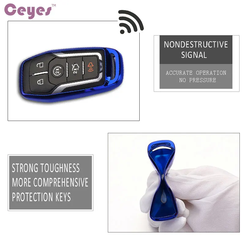Чехол для ключей Ceyes ТПУ чехол Ford Fusion Mondeo Mustang speedcoin Edge Explorer MK 4 5 кнопок