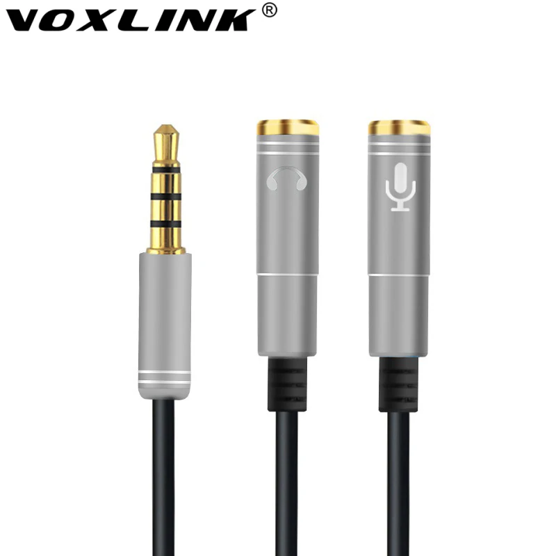 Voxlink 3.5 мм разъем для наушников аудио Y Splitter кабель 1 Мужской 2 Женский стерео