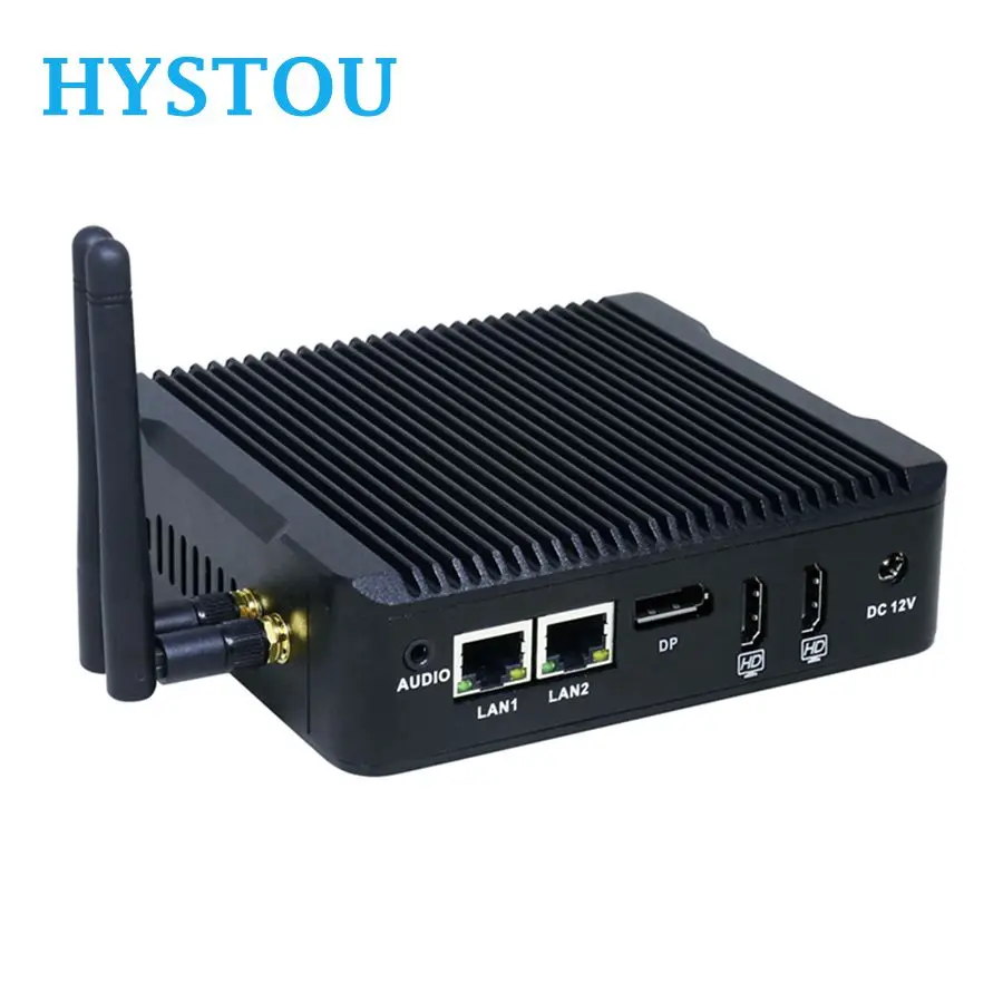 Двойной LAN безвентиляторный мини ПК с Windows 10 Intel NUC N3160 4 ядра Micro сервер PFsense
