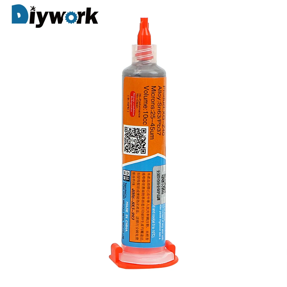 DIYWORK 10cc BGA шприц с Флюсом паяльная паста оловянный крем сварка для пайки сварочный