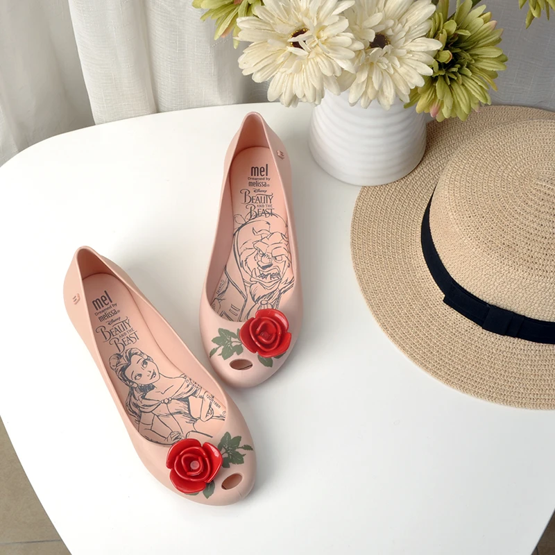 Женская обувь Melissa желе сандалии с розовыми цветами мягкая подошва 2019|Боссоножки