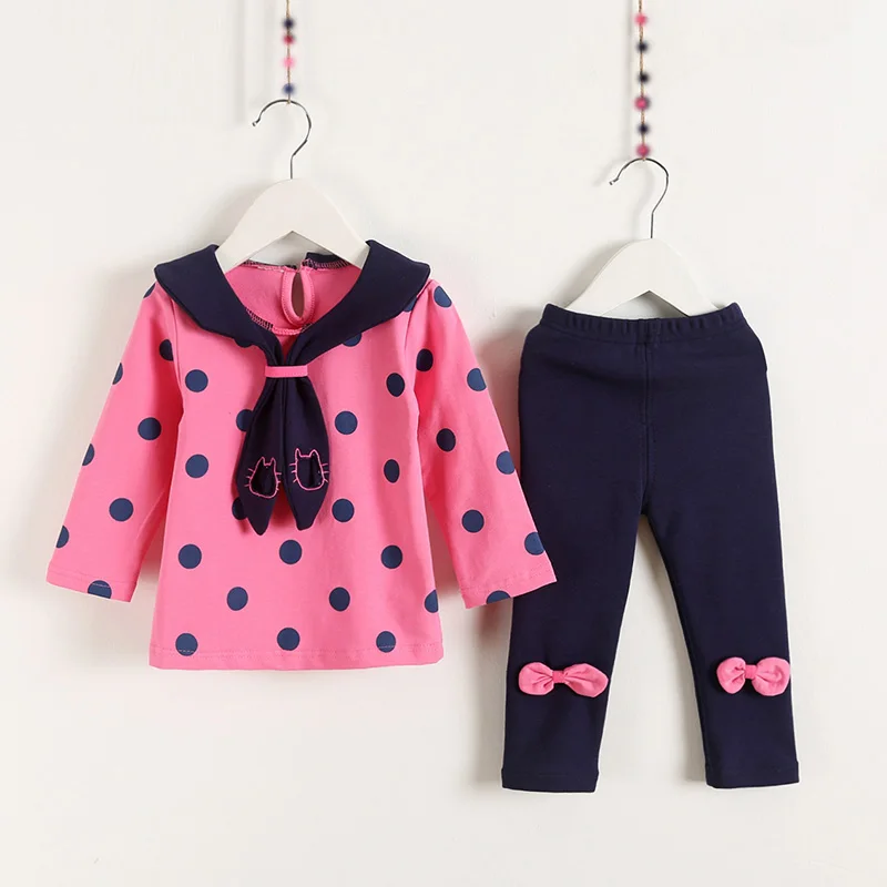 Комплекты одежды BibiCola для маленьких девочек на весну и осень комплект из 2