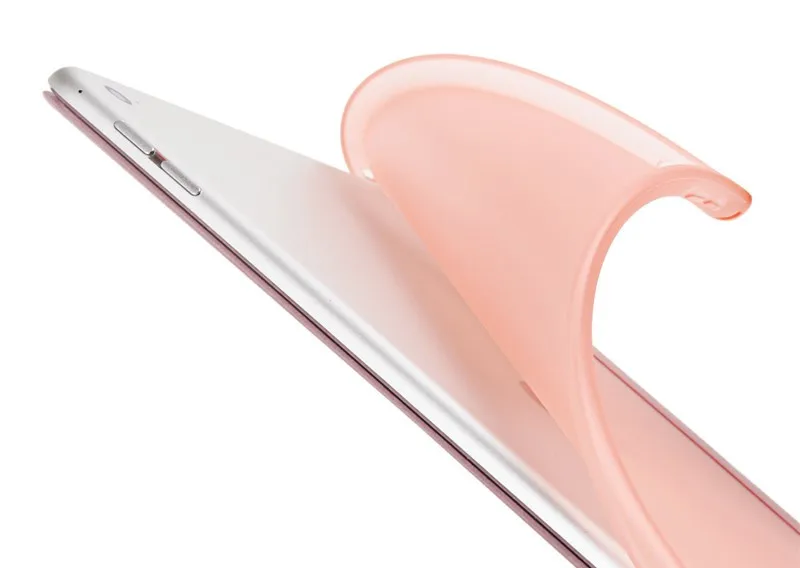 Чехол для Apple iPad Air 2, ультратонкий, 3 сложения, чехол для Ipad 6, прозрачный, ТПУ, задняя крышка, умный спящий планшет, 9,7 чехол, функция+ пленка