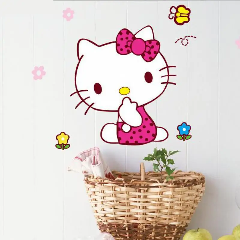 Hello kitty мультфильм Милая наклейка на унитаз Водонепроницаемый Ванная комната
