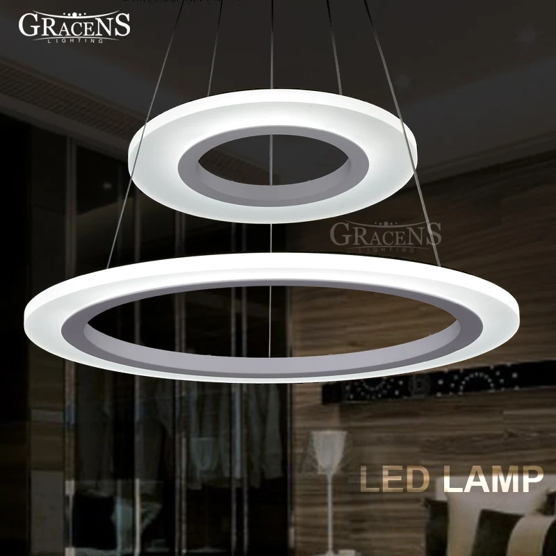 Современная светодиодная люстра светильник акриловая Подвесная лампа белая