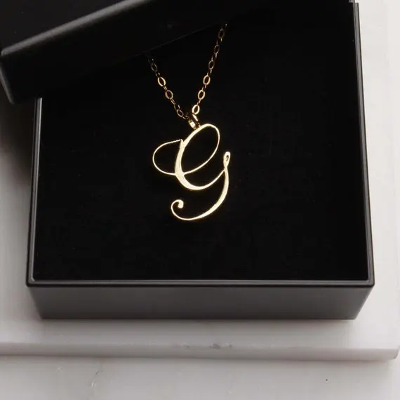 

Small letter Label Simple Initial Logo alphabet G Necklace Name Symbol English Initials Letters Charm Pendant Jewelry