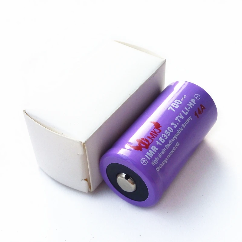 

J.C.M IMR 18350 3.7v 700mah 14A lithium-ion li ion Rechargeable chargeable battery Cell for ego-t power bank free charger