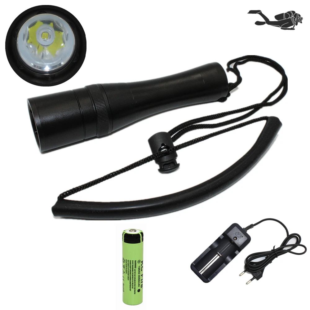 Scuba Diving Flashlight 18650 Dive Light Torch Underwater Powerful XM-L2 LED Flashlight Waterproof Diving Lamp waterproof 14led portable diving light torch underwater led photography video dive flashlight lamp